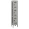 Salsbury Industries Wardrobe Locker, 15" W, 15" D, 78" H, (1) Wide, (3) Openings, Gray 83165GY-A